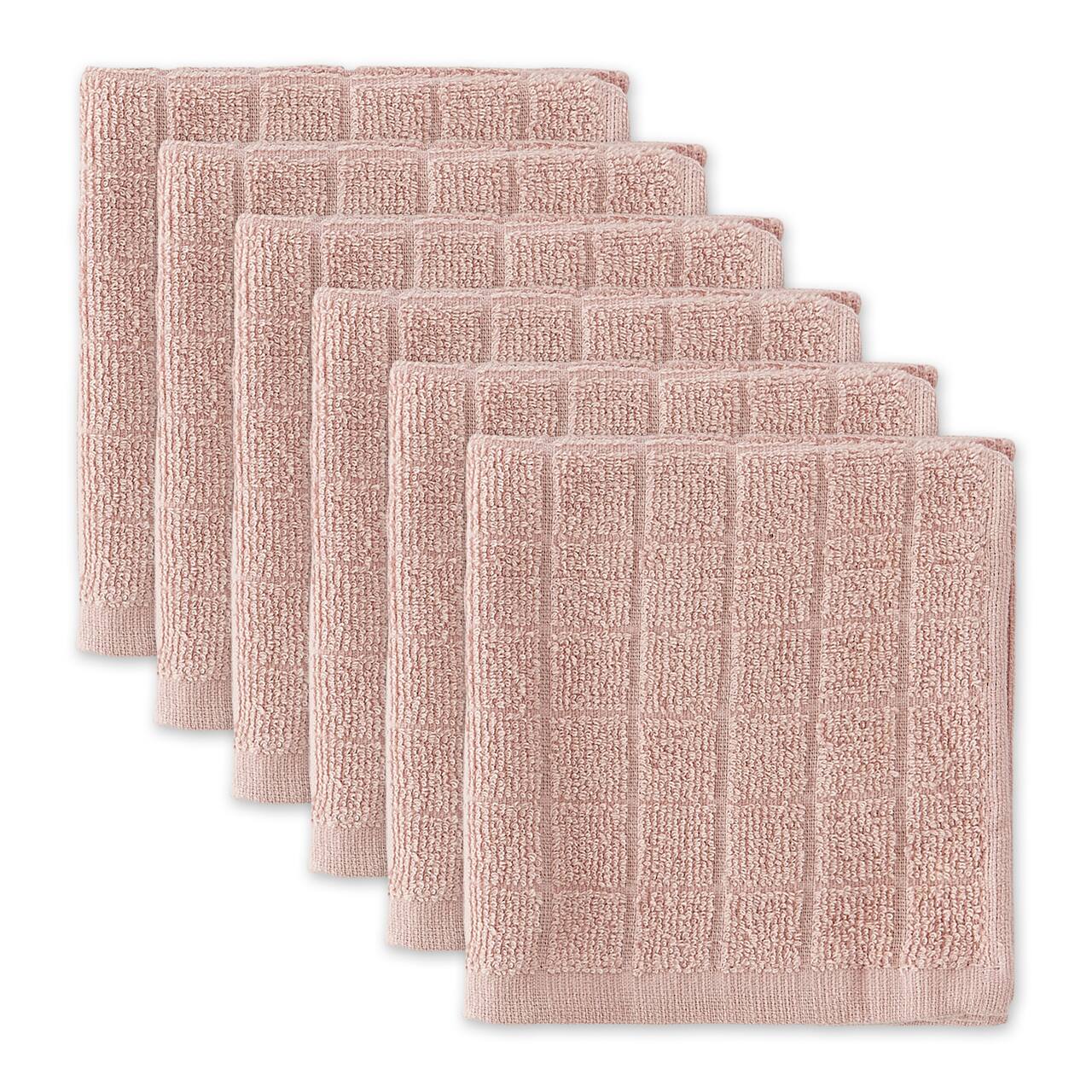 DII® Solid Windowpane Terry Dishcloth Set